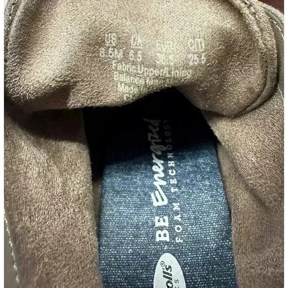 Dr. Scholl's Women's Dakota‎ Booties Brown Microfiber Suede Tie Wedge Size 8.5 W - Picture 6 of 8